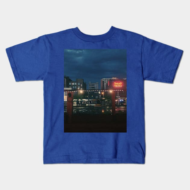 Downtown Minneapolis City Street Kids T-Shirt by brooklynmpls